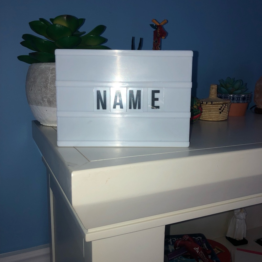 Light up board sign + letter stencils